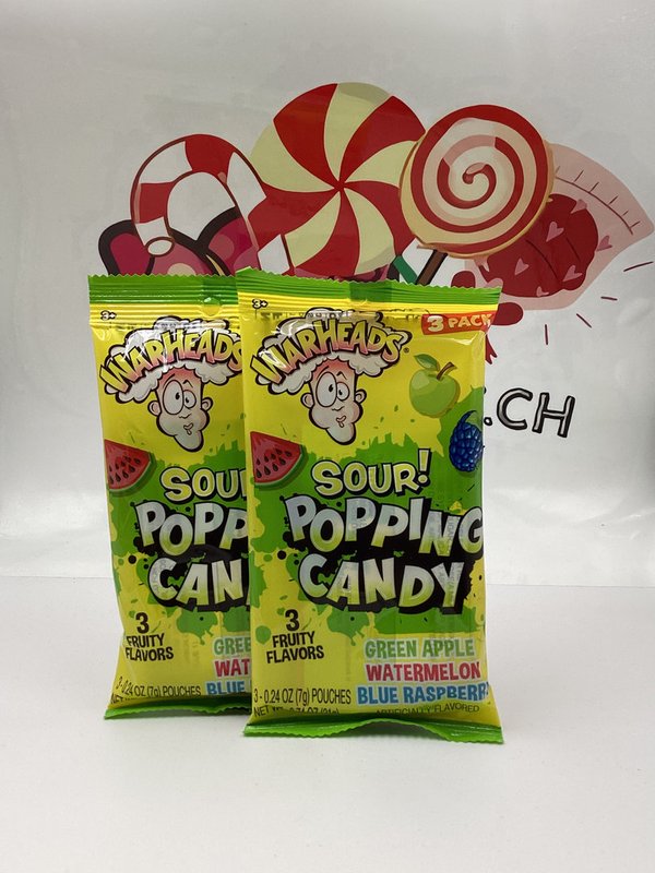 Warheads Sour Popping Candy 3K Peg Beg 21g