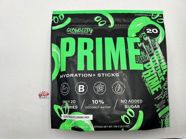 Prime Glowberry Hydration Sticks 20Stk.